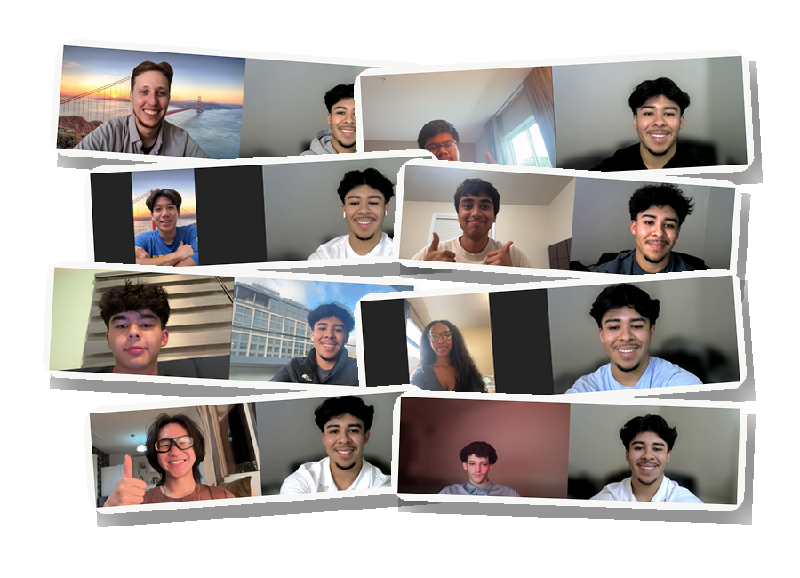 Collage of transfer mentoring video sessions